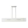 3_Soma 4 Light Brushed Nickel Linear Chandelier more views