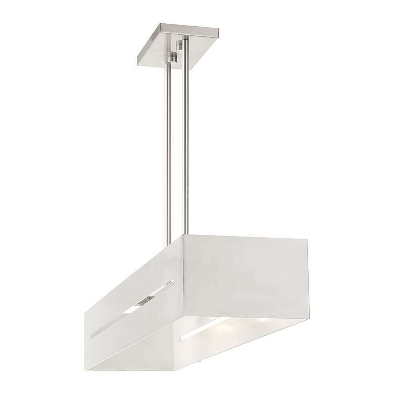 Image 7 Soma 4 Light Brushed Nickel Linear Chandelier more views