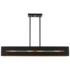 Soma 4 Light Textured Black with Brushed Nickel Accents Linear Chandelier