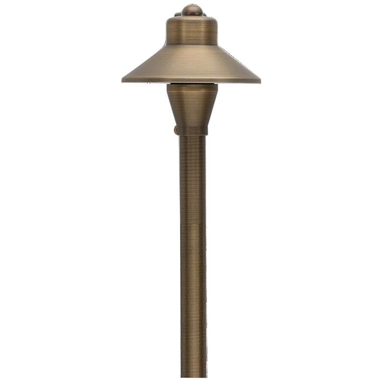 Image 1 Somer 17"H Natural Brass Mushroom LED Landscape Path Light