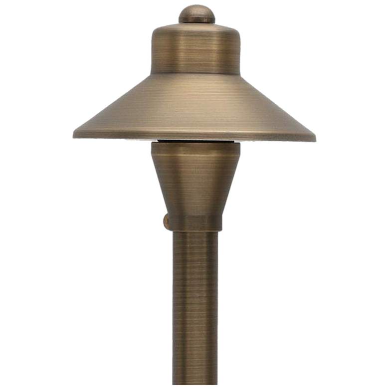 Image 2 Somer 17"H Natural Brass Mushroom LED Landscape Path Light more views