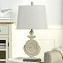 Somerland Weathered Ivory Finish Anchor and Nautical Compass Table Lamp
