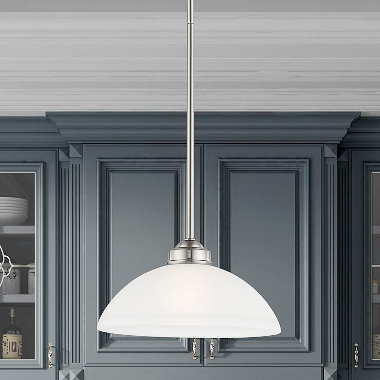 Image 2 Somerset 11" Wide Brushed Nickel Dome Mini Pendant