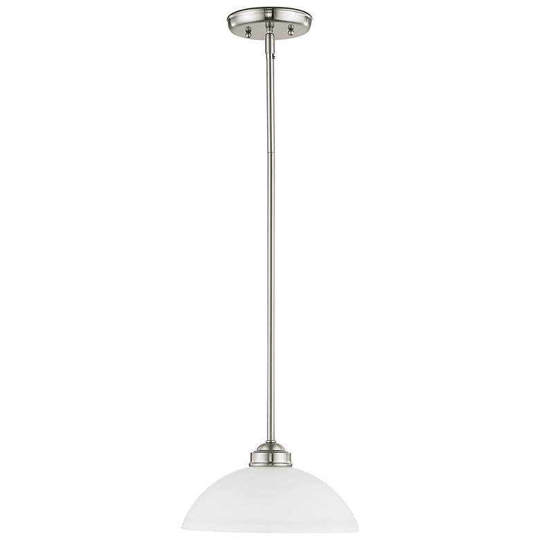 Image 5 Somerset 11" Wide Brushed Nickel Dome Mini Pendant more views