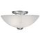 Somerset 13-in W Brushed Nickel Frosted Glass Semi-Flush Mount Light