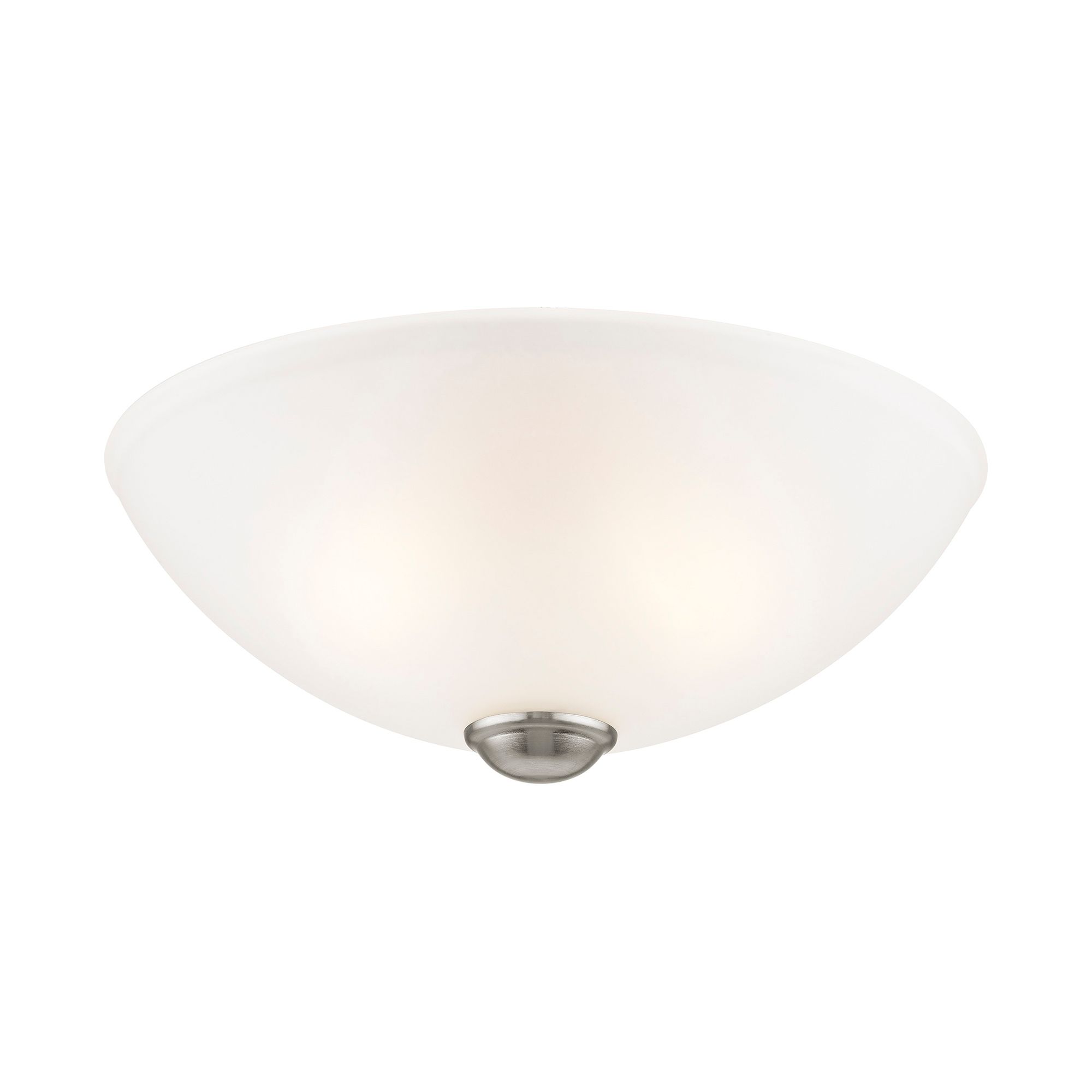 Image 6 Somerset 13-in W Brushed Nickel Frosted Glass Semi-Flush Mount Light more views
