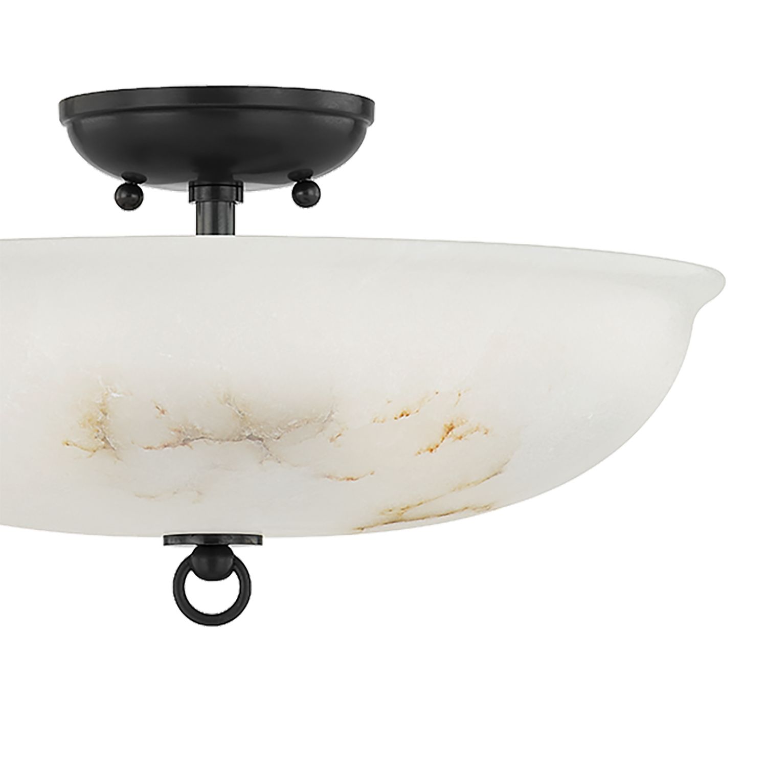 Image 2 Somerset 16" Wide Distressed Bronze Bowl Ceiling Light more views