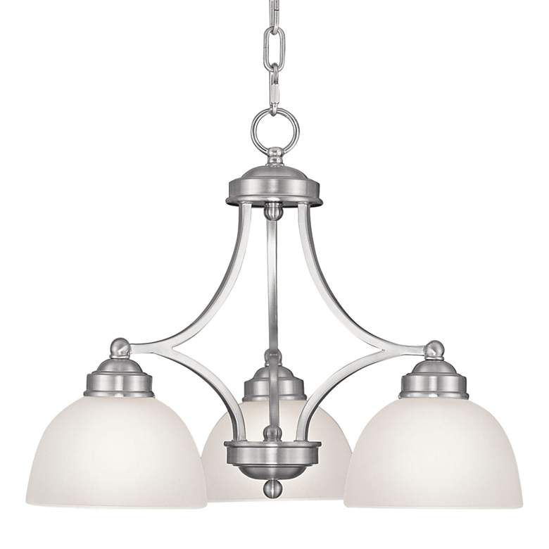 Image 3 Somerset 20" Wide Brushed Nickel 3-Light Chandelier