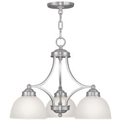 Somerset 20" Wide Brushed Nickel 3-Light Chandelier