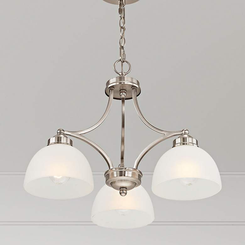 Image 2 Somerset 20" Wide Brushed Nickel 3-Light Chandelier