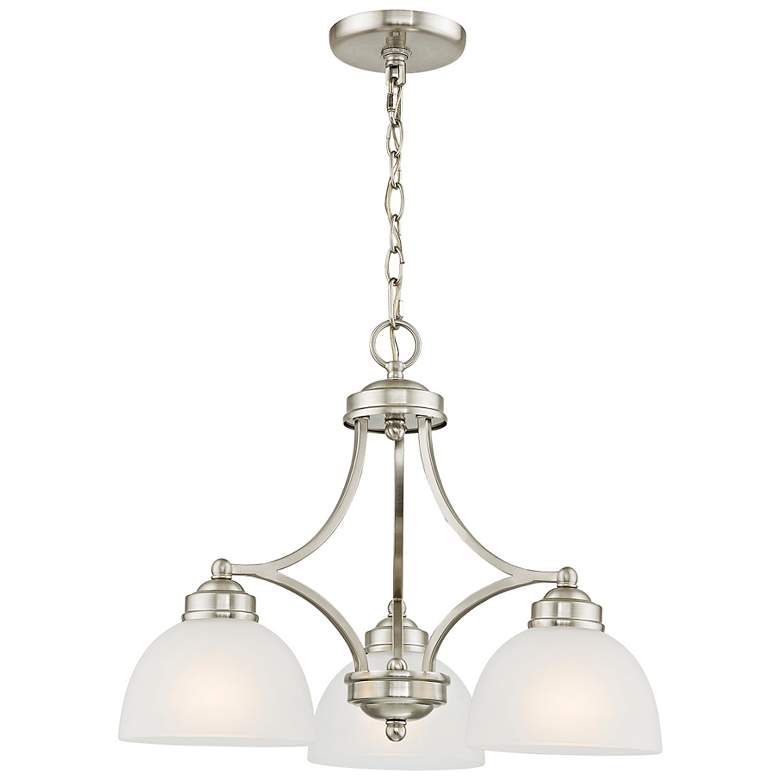 Image 7 Somerset 20" Wide Brushed Nickel 3-Light Chandelier more views