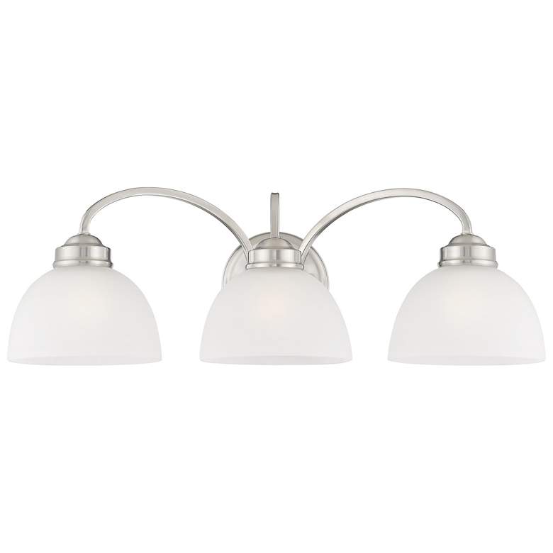 Image 1 Somerset 3-Light Brushed Nickel Dome Vanity Light