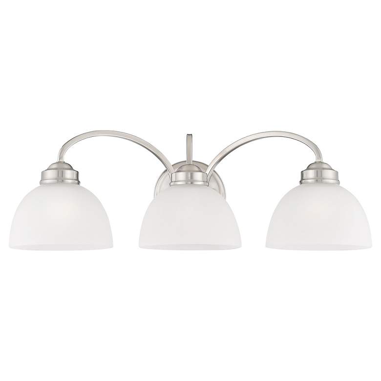 Image 3 Somerset 3-Light Brushed Nickel Dome Vanity Light more views