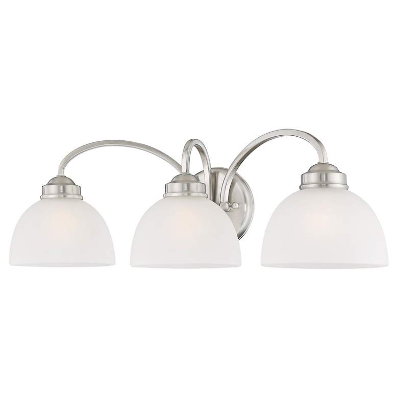 Image 5 Somerset 3-Light Brushed Nickel Dome Vanity Light more views