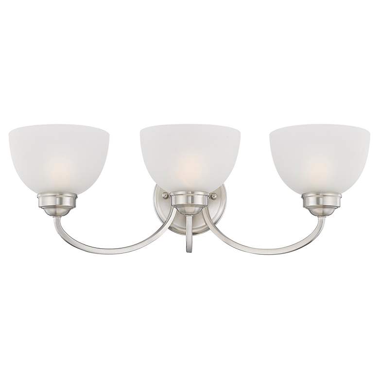 Image 7 Somerset 3-Light Brushed Nickel Dome Vanity Light more views
