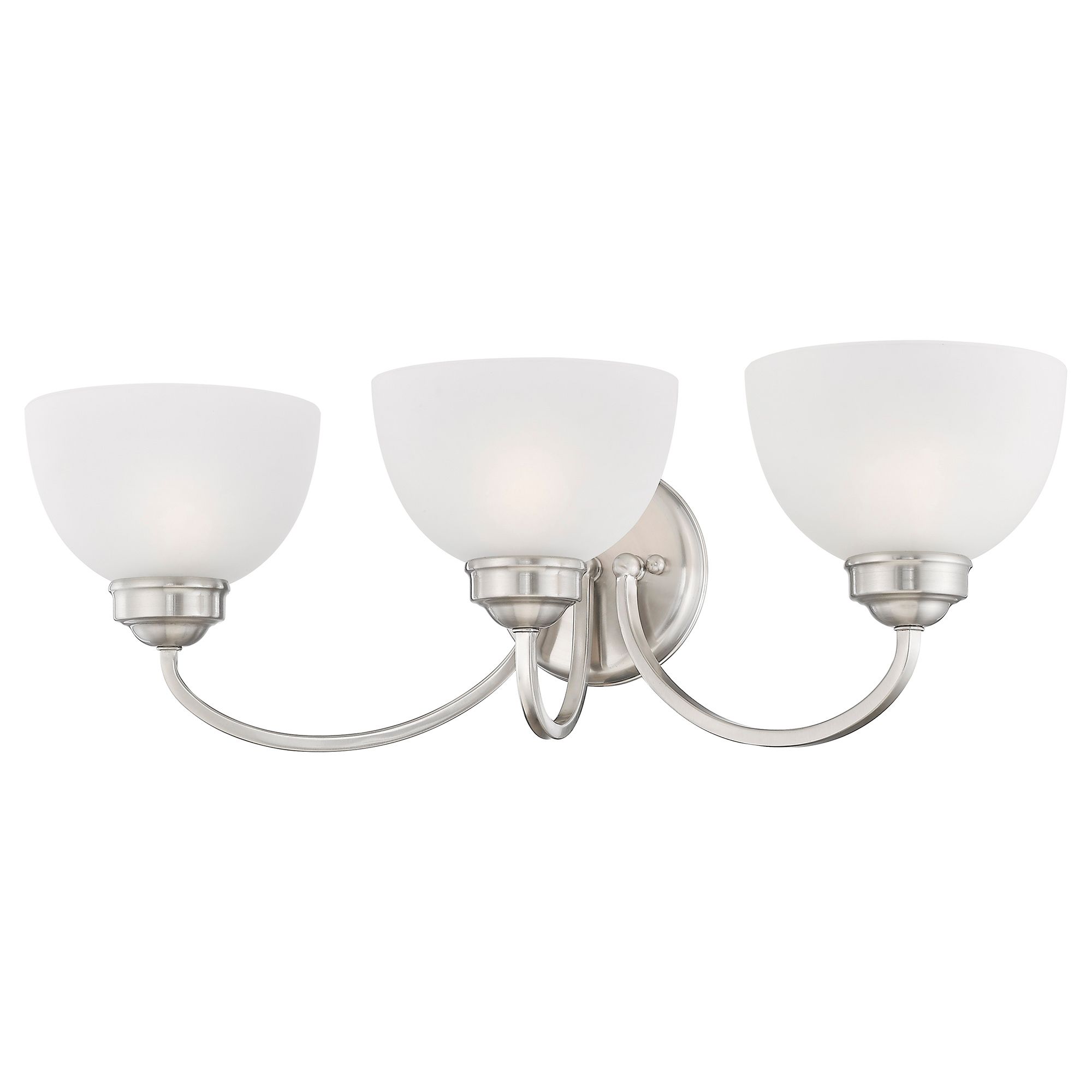Somerset 3-Light Brushed Nickel Dome Vanity Light