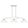 Somerset 3-Light Brushed Nickel Light with White Shades