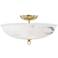 Somerset 3 Light Semi Flush Aged Brass