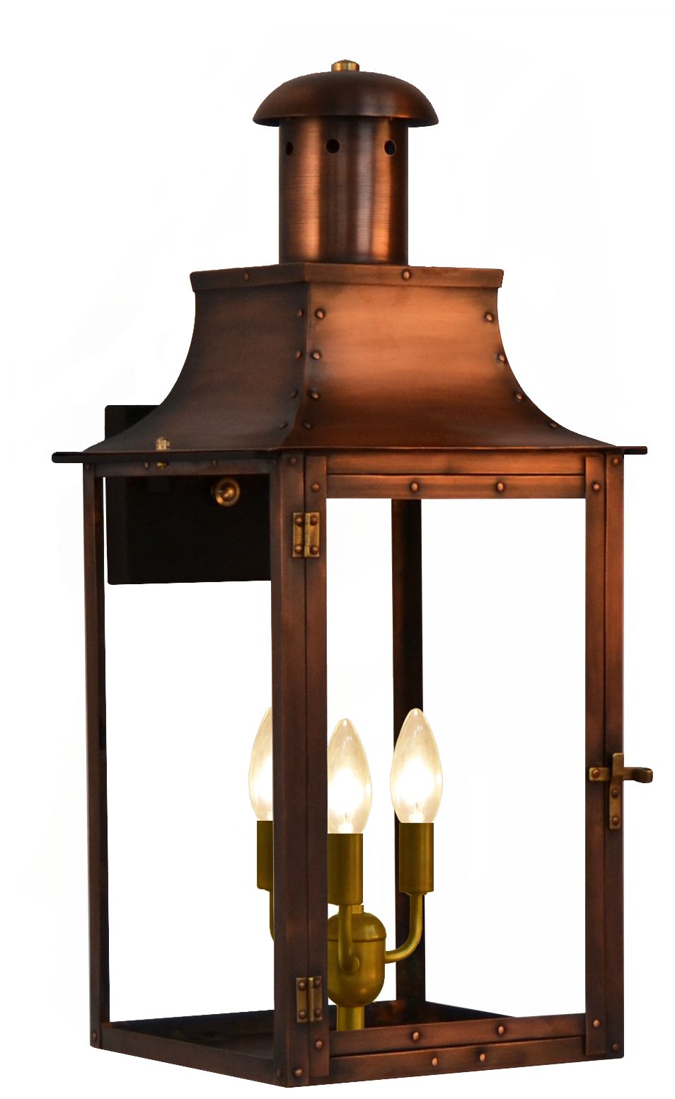 Image 2 Somerset 32" High Antique Copper 3-Light Outdoor Wall Light more views