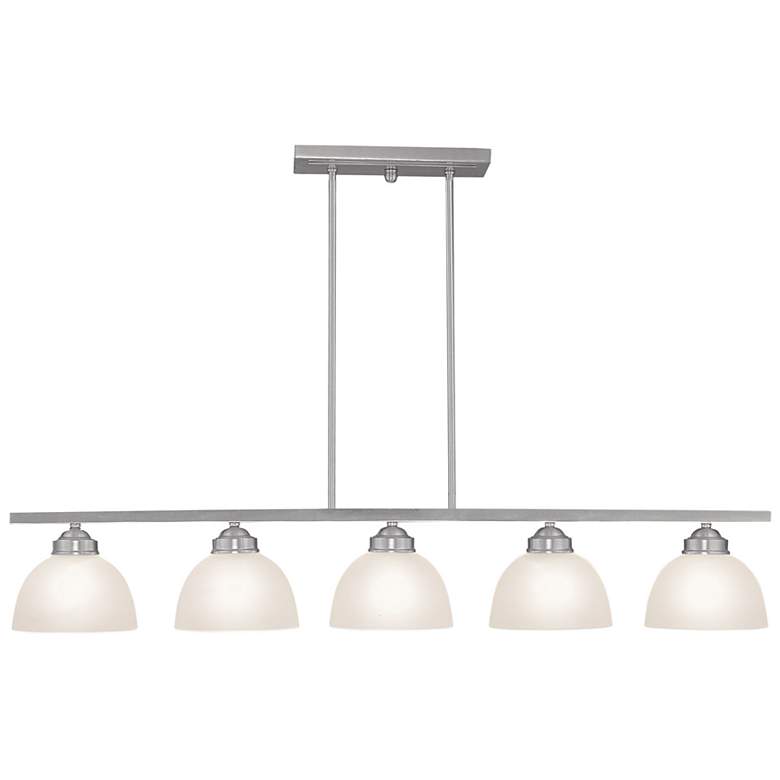Image 3 Somerset 42" Wide Brushed Nickel 5-Light Linear Pendant