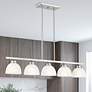 2_Somerset 42" Wide Brushed Nickel 5-Light Linear Pendant
