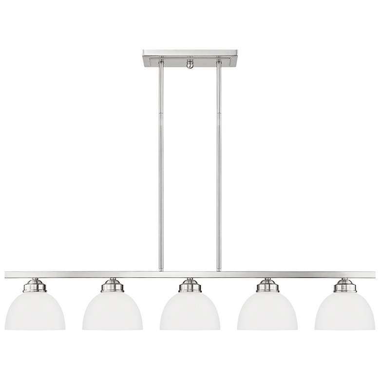 Image 4 Somerset 42" Wide Brushed Nickel 5-Light Linear Pendant more views