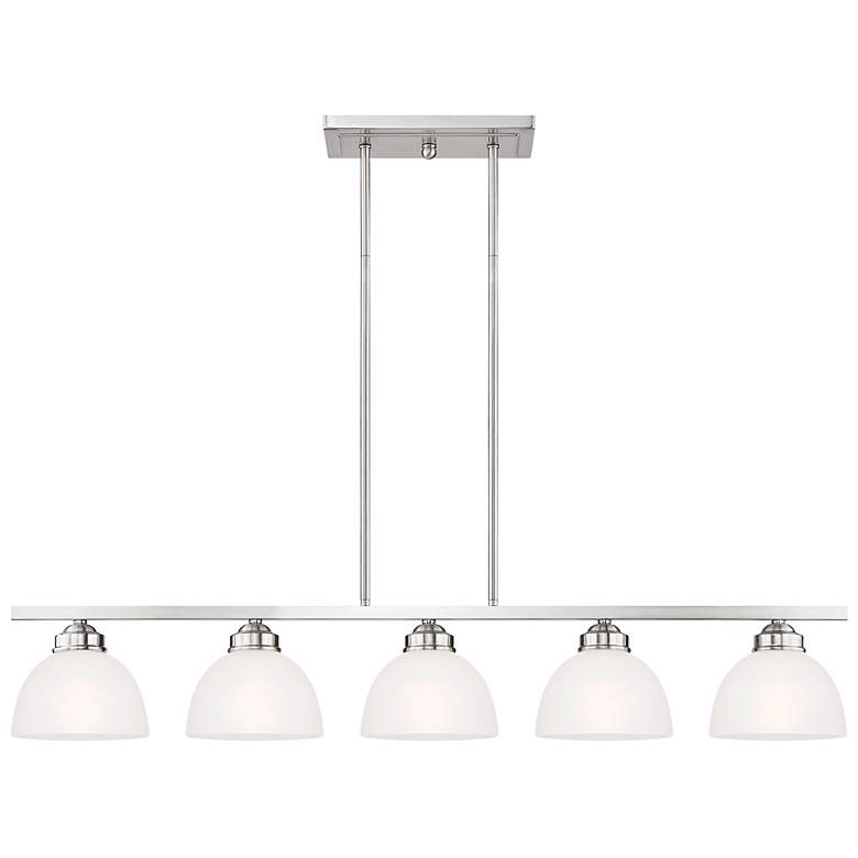 Image 5 Somerset 42" Wide Brushed Nickel 5-Light Linear Pendant more views