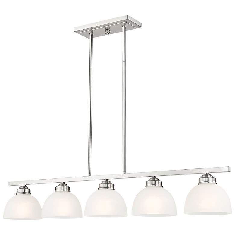 Image 6 Somerset 42" Wide Brushed Nickel 5-Light Linear Pendant more views
