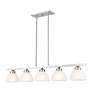 6_Somerset 42" Wide Brushed Nickel 5-Light Linear Pendant more views