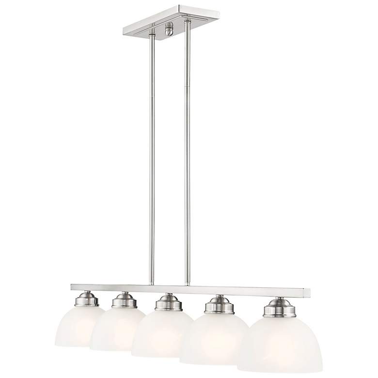 Image 7 Somerset 42" Wide Brushed Nickel 5-Light Linear Pendant more views
