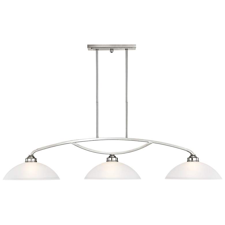 Image 5 Somerset 50" Wide Brushed Nickel 3-Linear Pendant more views