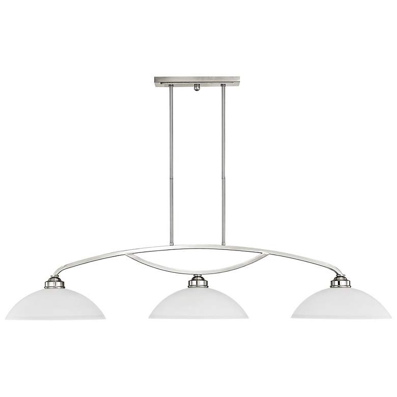 Image 6 Somerset 50" Wide Brushed Nickel 3-Linear Pendant more views