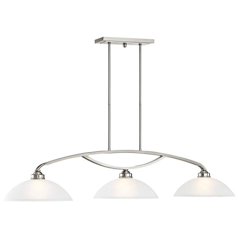 Image 7 Somerset 50" Wide Brushed Nickel 3-Linear Pendant more views