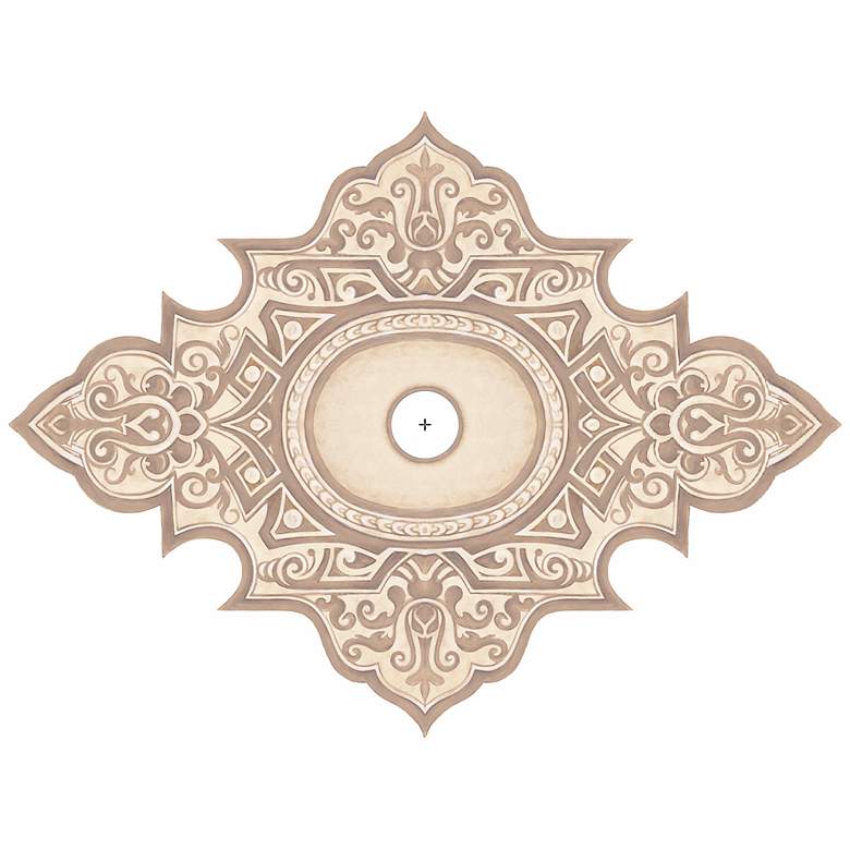 Image 2 Somerset Giclee 48" Wide Repositionable Ceiling Medallion