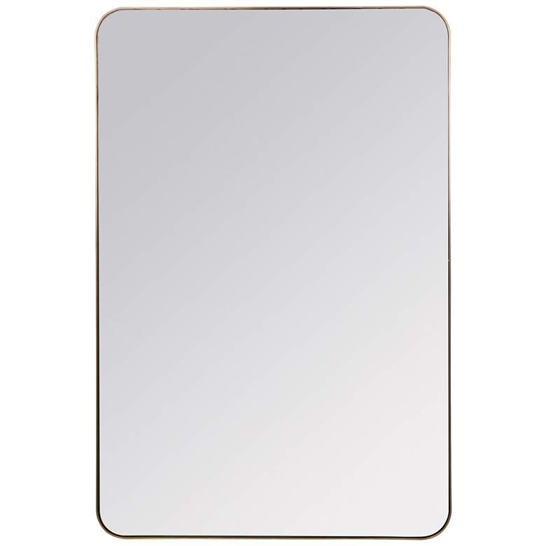 Image 2 Somerset Shiny Gold Metal 24" x 36" Rectangular Wall Mirror