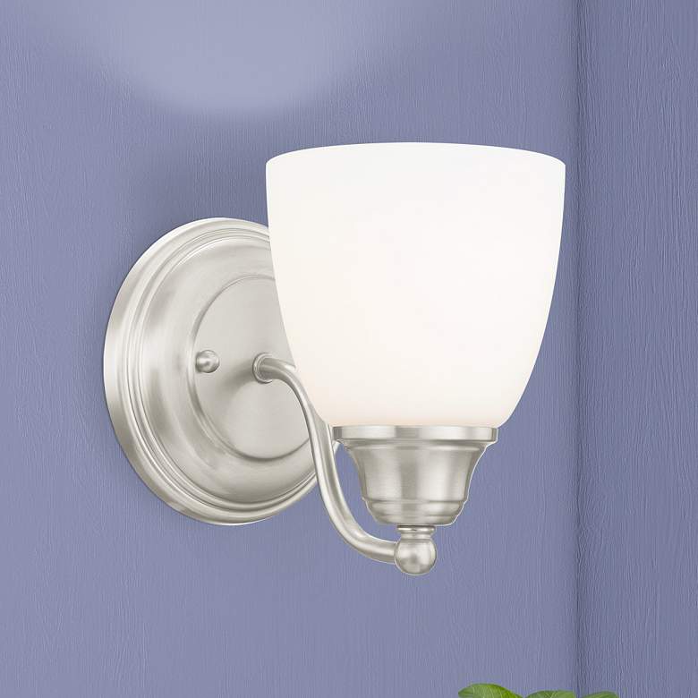 Image 1 Somerville 1 Light Brushed Nickel Wall Sconce