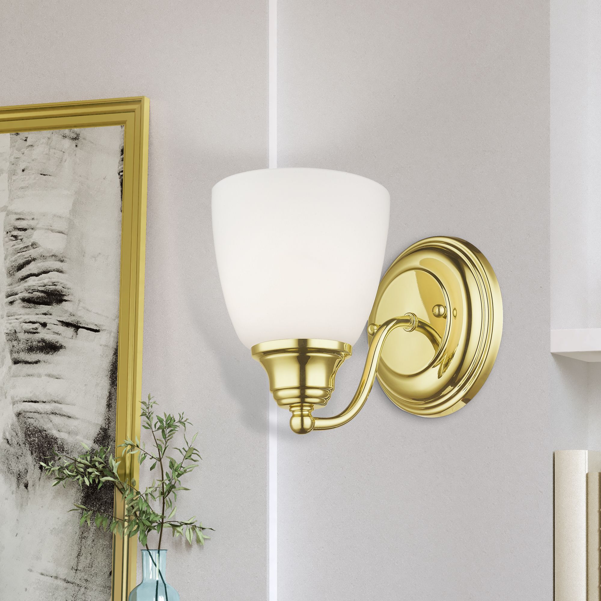 Somerville 1 Light Polished Brass Wall Sconce