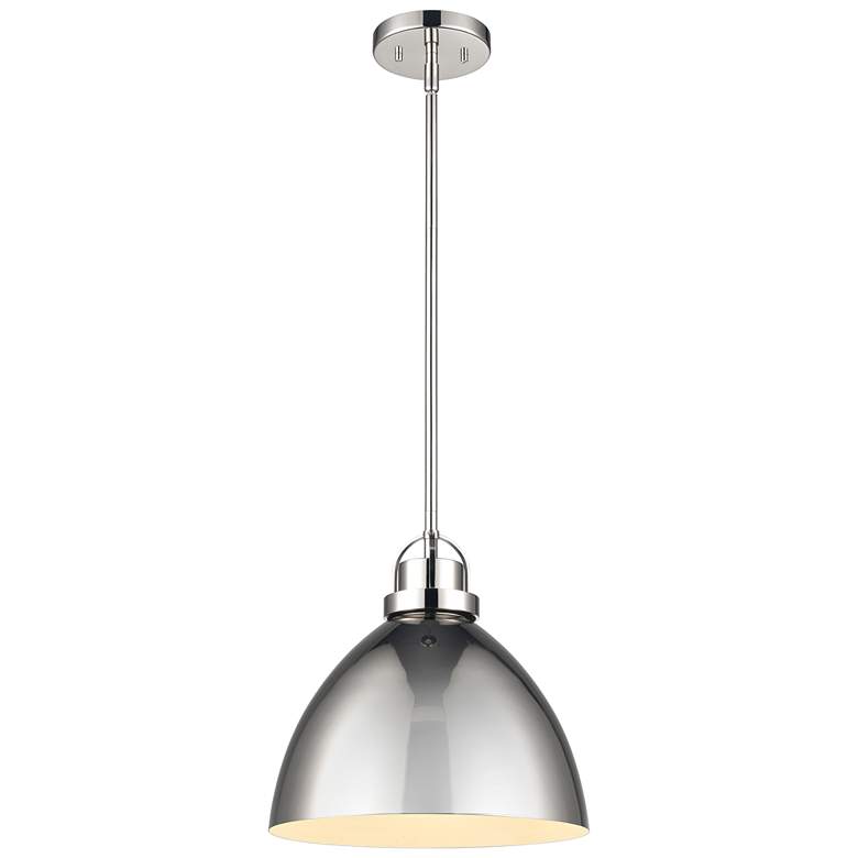 Image 1 Somerville 12" Wide 1-Light Pendant - Polished Nickel
