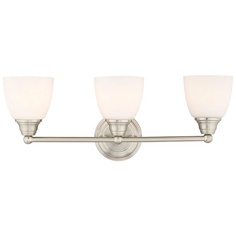 Image 2 Somerville 23" Wide Brushed Nickel 3-Light Vanity Bath Light