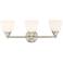 Somerville 23" Wide Brushed Nickel 3-Light Vanity Bath Light
