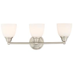 Somerville 23" Wide Brushed Nickel 3-Light Vanity Bath Light