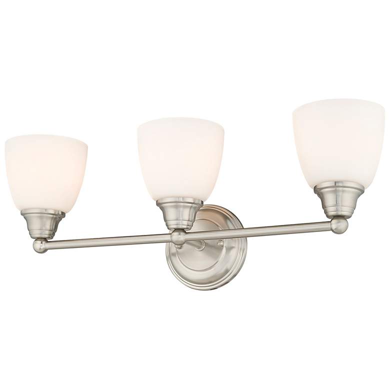 Image 4 Somerville 23" Wide Brushed Nickel 3-Light Vanity Bath Light more views