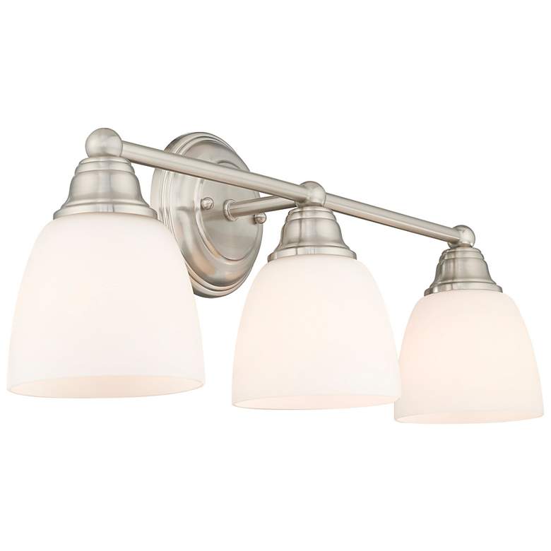 Image 6 Somerville 23" Wide Brushed Nickel 3-Light Vanity Bath Light more views