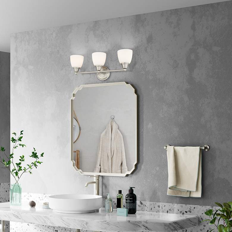 Image 7 Somerville 23" Wide Brushed Nickel 3-Light Vanity Bath Light more views