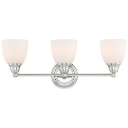 Somerville 23" Wide Polished Chrome 3-Light Bath Light
