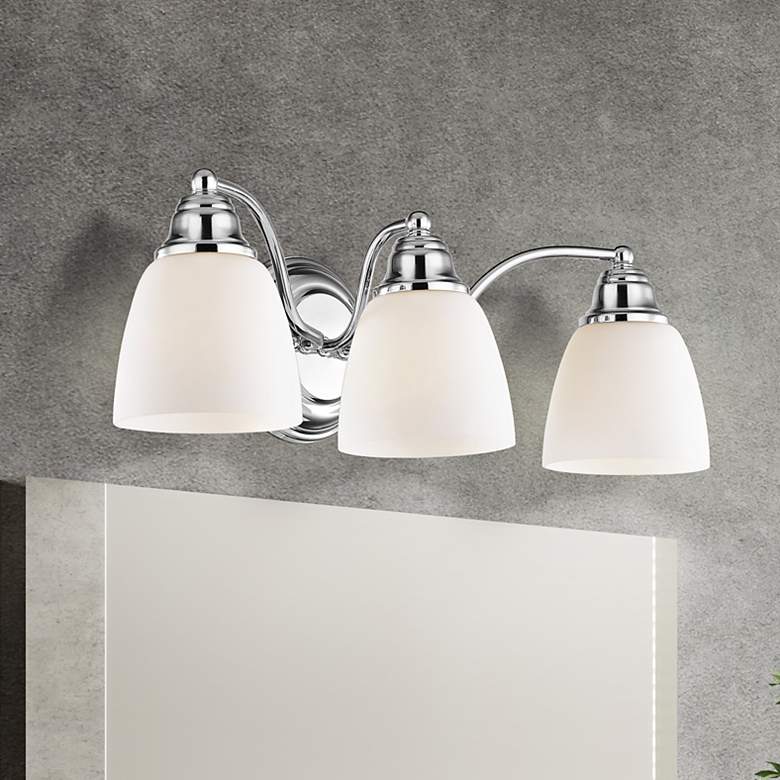 Image 2 Somerville 23"W Polished Chrome 3-Light Vanity Bath Light