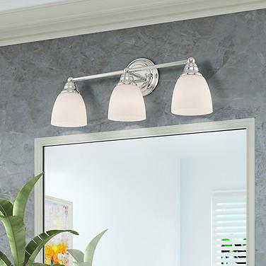 Somerville 23" Wide Polished Chrome 3-Light Bath Light