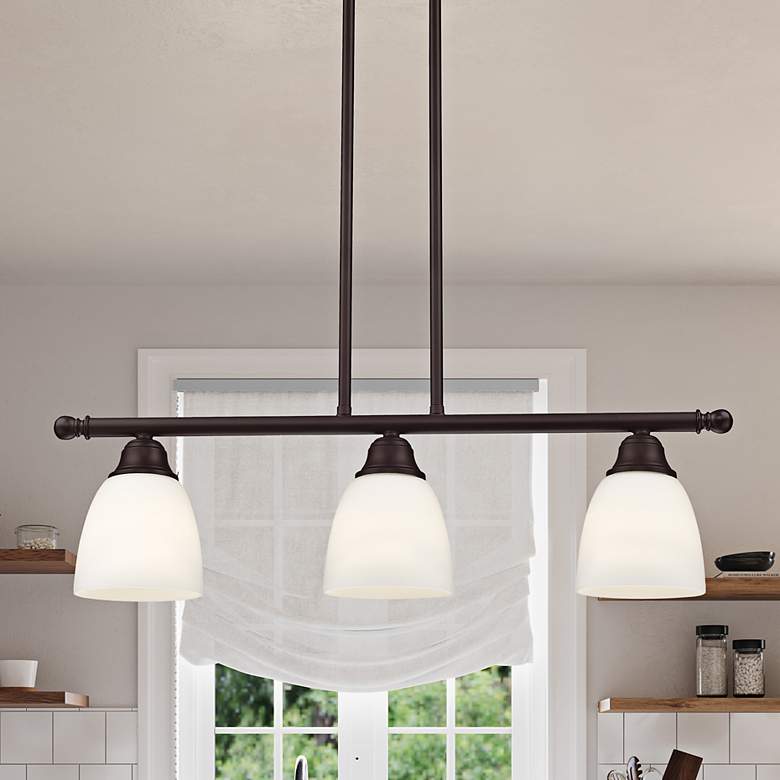 Image 2 Somerville 26" Wide Bronze 3-Light Linear Pendant