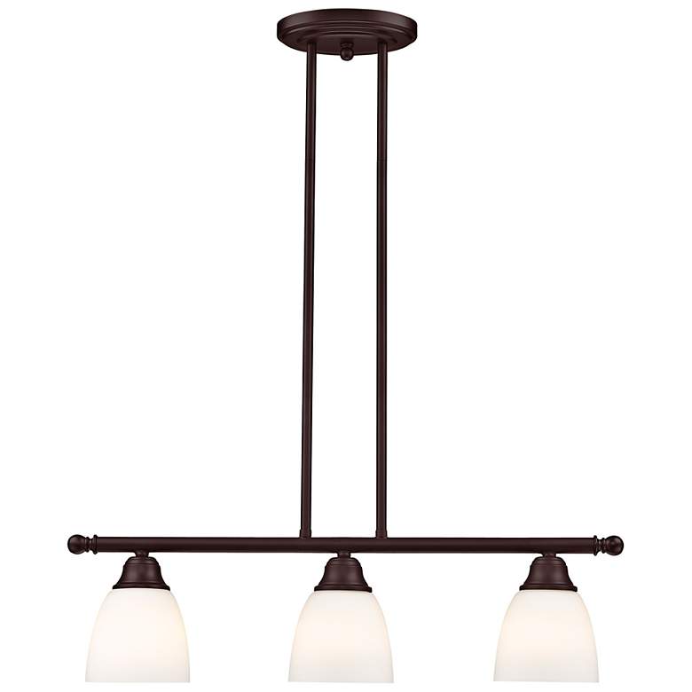 Image 5 Somerville 26" Wide Bronze 3-Light Linear Pendant more views