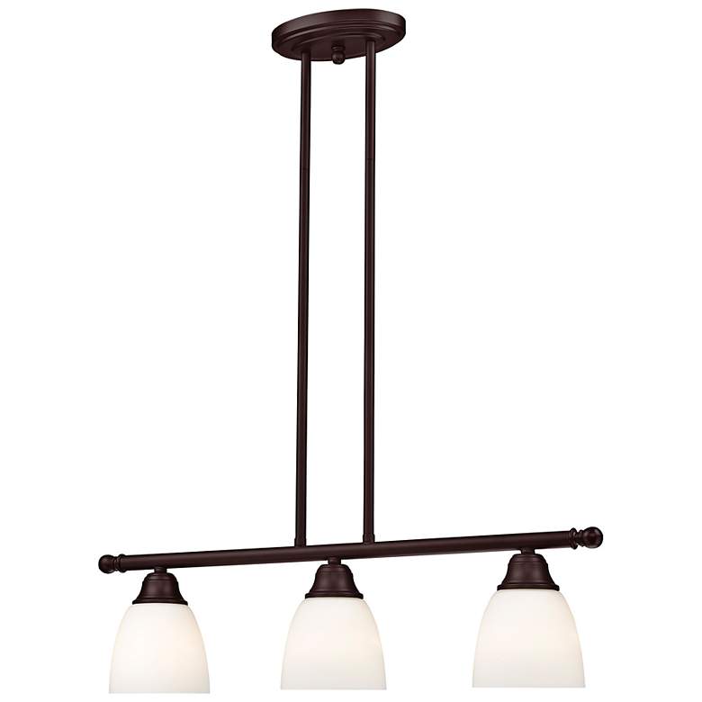 Image 7 Somerville 26" Wide Bronze 3-Light Linear Pendant more views